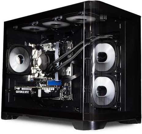 ionz Gaming PC - Desktop Computer, Ryzen 7 5700X, NVIDIA RTX 4060,16GB RAM 1TB SSD, 240mm AIO Liquid Cooling, Windows 11, 500W 80+ PSU, WiFi, FLOW, Black