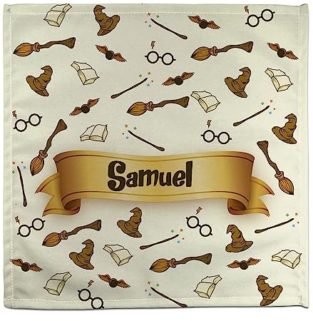 Personalisierte Servietten. Stoffservietten. Servietten Leinenoptik. Servietten Mit Namen. 50% Baumwolle. Personalisierte Geschenke. Zauberer