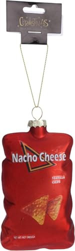 ZauberDeko Christbaumschmuck Glas Weihnachtsbaumschmuck Chips Käse Nacho Tüte Essen Weihnachtsbaum Anhänger