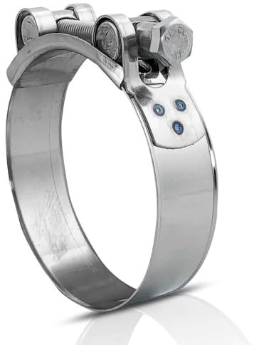 4 Stück | V2A Edelstahl W4 Gelenkbolzen 60-63 MM | Industrie Schelle Spannbackenschellen Bolzenschellen Gelenkbolzenschelle Spannbackenschellen Auspuffschelle