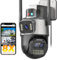GUOANVISION 8X PTZ Kamera Überwachung Aussen, 6MP Überwachungskamera Außenkamera, IP66 AußenSicherheitskamera Outdoor mit Automatische Nachverfolgung, Nachtsicht, 24/7 Aussenkamera, 2 Audio, SD/Cloud