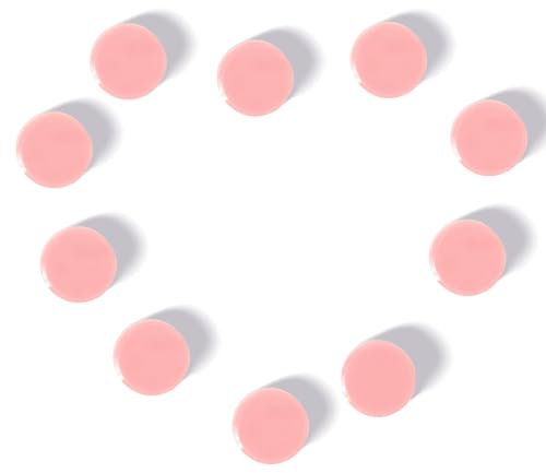 QOJOPU 10 Magnete für Magnettafel & Whiteboard - Starke Kühlschrankmagnete - Dekorative Runde Klein Magnete - Bunte Magneten mit Haftkraft für Whiteboard Haus Büro Pinnwand Klassenzimmer (Pastellrosa)
