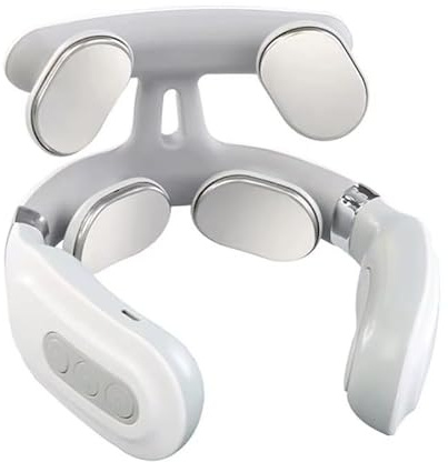 Massaggiatore cervicale a 4 teste Regolazione della forza Ricarica USB Riscaldamento vocale intelligente Massaggiatore del collo Cura del collo