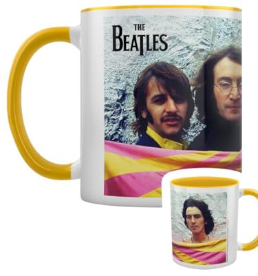 Pyramid International The Beatles (Pink and Yellow) Coloured Inner Mug - 10Oz / 315Ml Ceramic Mug - One Size