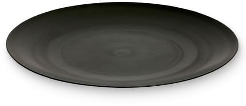 Deko-Teller 40 cm in schwarz marmoriert - Flacher Teller als Tischdeko Kerzenteller