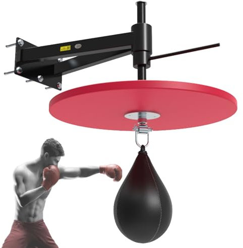 Hydravex Boxsack mit Speedball-Plattform, Verstellbarer Speedbag-Ständer zur Wandmontage, synthetischer Trainingssack für Kinder und Erwachsene, Home-Gym-Workout-Set, Boxsack-Set