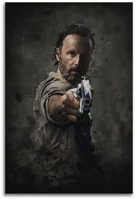 LIHAIXUAN Rick Grimes Walking Dead Poster auf Leinwand, ästhetische Bilder, Kunstdrucke für Wanddekoration, 30 x 45 cm, ungerahmter Stil