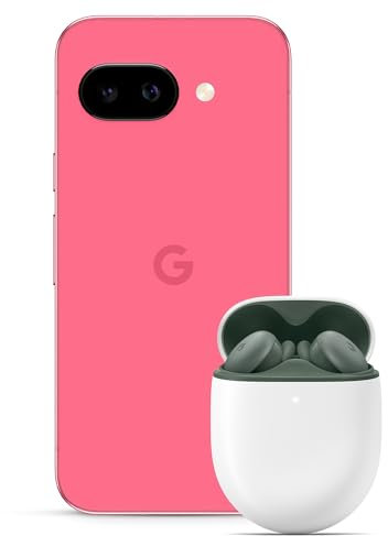 Google Pixel 9a – Unlocked Android Smartphone with AI Camera, All-day Battery and Powerful Security – Peony, 128GB + Pixel Buds A-Series