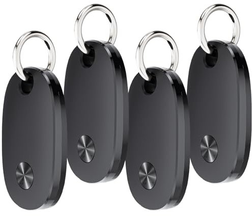 Air Tags-4 Pack, Bluetooth Tracker Works with Apple Find My APP (iOS Only), Keys Finder and Item Locator for Luggage, Backpack, Suitcases, Replaceable Battery, IP67 Waterproof Tracking Tag