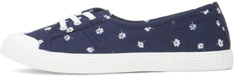 Lilley Phoebe Womens Navy Daisy Print Canvas - Size 8 UK - Blue