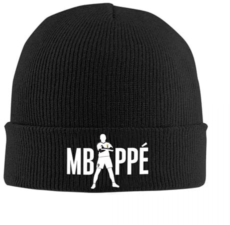 YHRYHYM Klassische Strickmütze Mbappe KM Logo Hut Herbst Winter Mützen Street Cap Männer Frauen Acryl Schädelkappe Unverzichtbar für die Reise