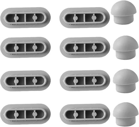 12 Pcs Toilet Seat Buffer Set Replacement Cushioning Pads Dampening Bumpers Pads Gasket Toilet Seat Buffer Set (Grey)