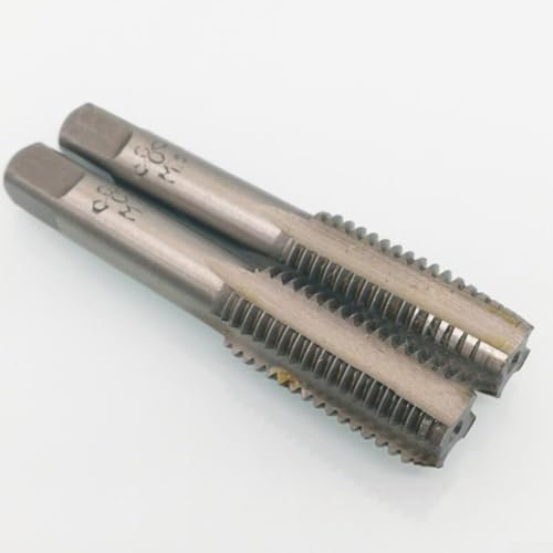 ZiStarlilife Lot de 2 tarauds coniques métriques HSS 14 mm Filetage à droite Outil d'usinage en acier rapide pour équipement de travail industriel en métal M14 x 2 mm