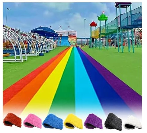 XLIHAWY Erba Sintetica Artificiale, Esterni Artificiale Realistico Tappetino in Erba Sintetica con Drenaggio Supporto in Gomma, Paesaggio per Parchi Giochi Rotolo Erba Sintetica(Nero)