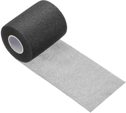 YELARXI Pre Wrap Tape, Anti-Rutsch-Grip Cushion Wrap Athletic Tape, passend für (Tennis, Badminton, Pickleball, Sport), 9,1 m x 7,1 cm, Schwarz