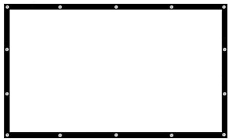 Orolotay 16:9 Simple Projector Curtain 150 Inch Portable HD Display Screen Home Cinema Theater Movie Outdoor Office