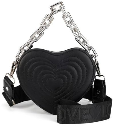 Gladdon Niedliche kleine Handtasche Teenies, kleine Umhängetasche und Handtaschen, herzförmige Tasche mit Kette, Taschengeschenk für Mädchen