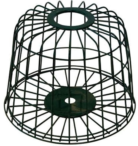 CJ Wildlife Schutzkäfig für Futtersäule Vögel – Vogelfuttersäule Metall Grün – Vogelfutterspender zum Aufhängen – Schutz vor größeren Vögeln und Eichhörnchen