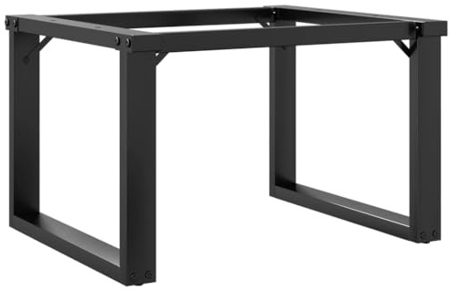 pokgdf Pieds de table basse de style industriel en acier - Pieds de table revêtus par pulvérisation pour la construction de meubles - Forme en O stable pour table basse 60 x 50 x 38 cm avec trous