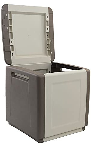 Art Plast CB1/T/S Cube Baule Portatutto, Tortora/Bianco Ecrù