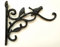 Spring life Cast Iron Ornate Bird Hanging Flower Basket Bracket Hook in 3 colours(for 14 or under basket) (Black)
