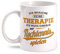 Fashionalarm Tasse Therapie Tischtennis spielen beidseitig bedruckt mit Spruch | Geschenk Idee zum Geburtstag für Tischtennisspieler Sport Hobby, Farbe:weiß