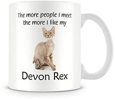 Behind The Glass - I Like My Devon Rex - Printed Funny Cat Mug - Great Gift/Present Idea, Ceramic, 11fl.oz.