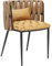 Kare Design Armlehnstuhl Cheerio, Gelb, Kissen inklusive, Polsterstuhl, Flechtstuhl, Sitzhöhe 48 cm, Stahlgestell, Esszimmer, 75x55x52 cm (H/B/T)