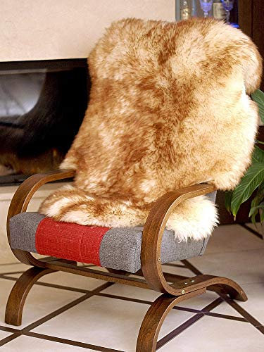 Pioniers Verkauf XXL Natur Schaffell Lammfell Teppich Felltepppich pflanzlich gegerbt Ideal geeignet als Deko im Kinderzimmer, Schlaffzimmer, Wohnzimmer Merino stracciatella 110-130 cm (110-119 cm)