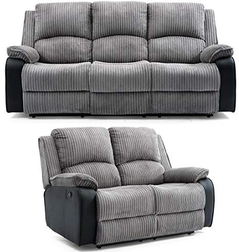 More4Homes Postana Manual Recliner Bonded Leather 2+3 Seater Sofa Set