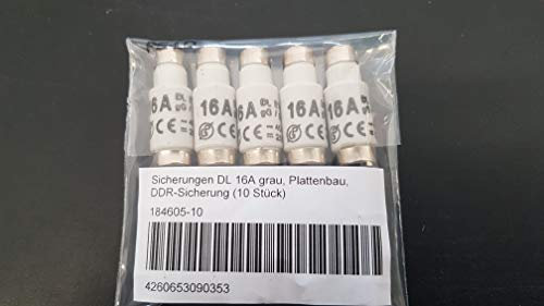 Elektro Stingl Sicherung DL 16A grau, Plattenbau, DDR-Sicherung (10 Stück)
