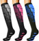 DRESHOW Chaussettes de Compression pour Hommes et Femmes Chaussettes de Compression pour Sportive, Cyclisme, Voyage en Avion, Course à Pied