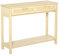 HOMCOM Konsolentisch Beistelltisch Rattan-Design mit 2 Schubladen Sideboard Eingang MDF Spanplatte 100 x 30 x 76 cm