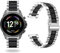 Giaogor Armband Kompatibel mit Fossil Gen 6 Smartwatch, Classic Edelstahl Uhrenarmband für Fossil Gen 6 42mm/ 44mm Smartwatch (Silber-Schwarz, 42mm damen)