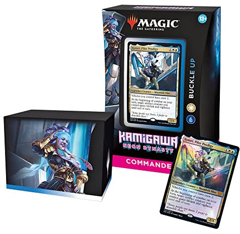 Magic: The Gathering Kamigawa: Neon Dynasty Commander Deck Buckle Up (White-Blue)