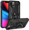 Max Power Digital Funda para móvil iPhone 13 con Anillo Giratorio 360 Metálico Imán Carcasa Magnética Rígida Antigolpes Resistente Soporte Bumper Case (iPhone 13, Negro)