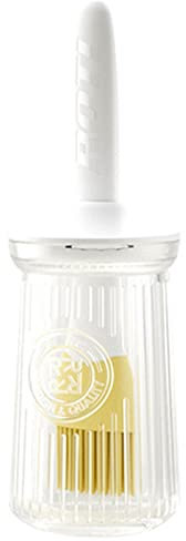 Maodom Oil Brush for Cooking - Cooking Brush for Oil 200ml and Sauce - Silicone Dropper Measuring Oil Dispenser Bottle for Kitchen Cooking, Frying, Baking, BBQ Pancake
