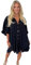 eyes Women’s Gold Button Pleated Short Sleeve Plain Collared Frill Hem Ladies Casual Loose Fit Oversized Baggy Plus Size Swing Summer Dresses for Women Black One Size 8-22