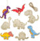 MIPIACE 16 Stück Dinosaurier Holz Bastelset zum Ausmalen mit Hanfseil Dinosaurier Bemalen Basteln für Kindergeburtstag Kinder Malen DIY Handwerk