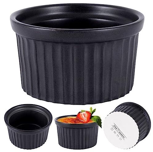 Vilde Ramequins en céramique - Noir - 9,5 cm - 190 ml