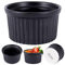 Pirottini in ceramica da forno in ceramica nera 9,5 cm 190 ml