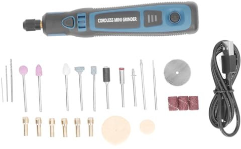 Bolígrafo de Pulido Eléctrico, Amoladora, Herramienta Inalámbrica de 3 Velocidades, Kit de Herramientas de Carga USB para Lijar, Taladrar, Pulir