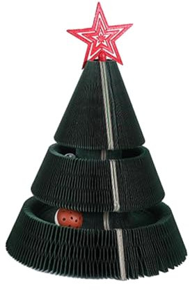 Folpus Christmas Tree Cat Scratching Board Cat Scratcher Post Grinding Claw Scratching Pad