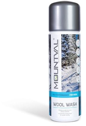 Mountval Detergente Lana | Detergente Impermeabilizzante per Lana Merino, Cashmere, Lana, Angora e Mohair | Per Maglioni, Calzini, Cappelli, Guanti | Per Membrane Gore-Tex | Detersivo per Bucato