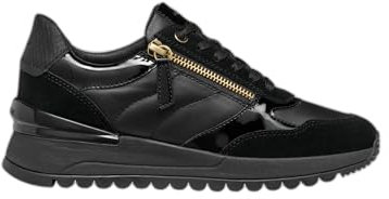Geox D Desya A, Zapatillas Mujer, Negro B, 39 EU
