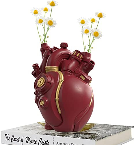 Qikam Herz Vase Anatomisches Blumenvase Aesthetic Deko Vase Kreatives Anatomisches Blumentopf Moderne Home Dekoration Vase Für Desktop Ornament Und Home Decoration