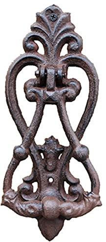 Antiker Ring-Türklopfer, antiker Türklopfer aus Eisen, Türgriff aus Holz im Landhausstil für die Haustür, kreatives Türzubehör