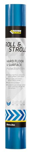Roll & Stroll Premium Surface Protector - DIY Self Adhesive Protection for Hard Surfaces – Roll and Stroll Floor Paint Protectors – Waterproof Sturdy Trip Free Hard Floor Film Covering 75 Metres