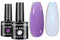 Senvenski Violet Gelée Vitrail Vernis Semi Permanent, Perle Opale Mermaid Vernis Semi Permanent, Glace Nudité Transparente Verre Violet Vernis à Ongles UV LED Art Kit pour French Manucure (CS2-019)