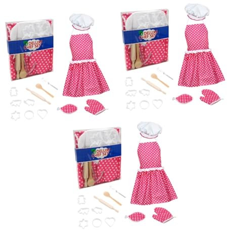Abaodam 39 Piezas Juguete para niños Kit de Pastel Utensilios de Cocina de Juguete Conjunto niña Juguetes para niñas Disfraz de Chef Cosplay Juego de Cocina para niños Chica Colocar Ropa